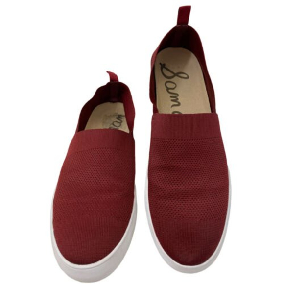 Sam Edelman Slip On Shoe Red SANTINO Sneaker Boat Loafer Mens 12 - Picture 1 of 9